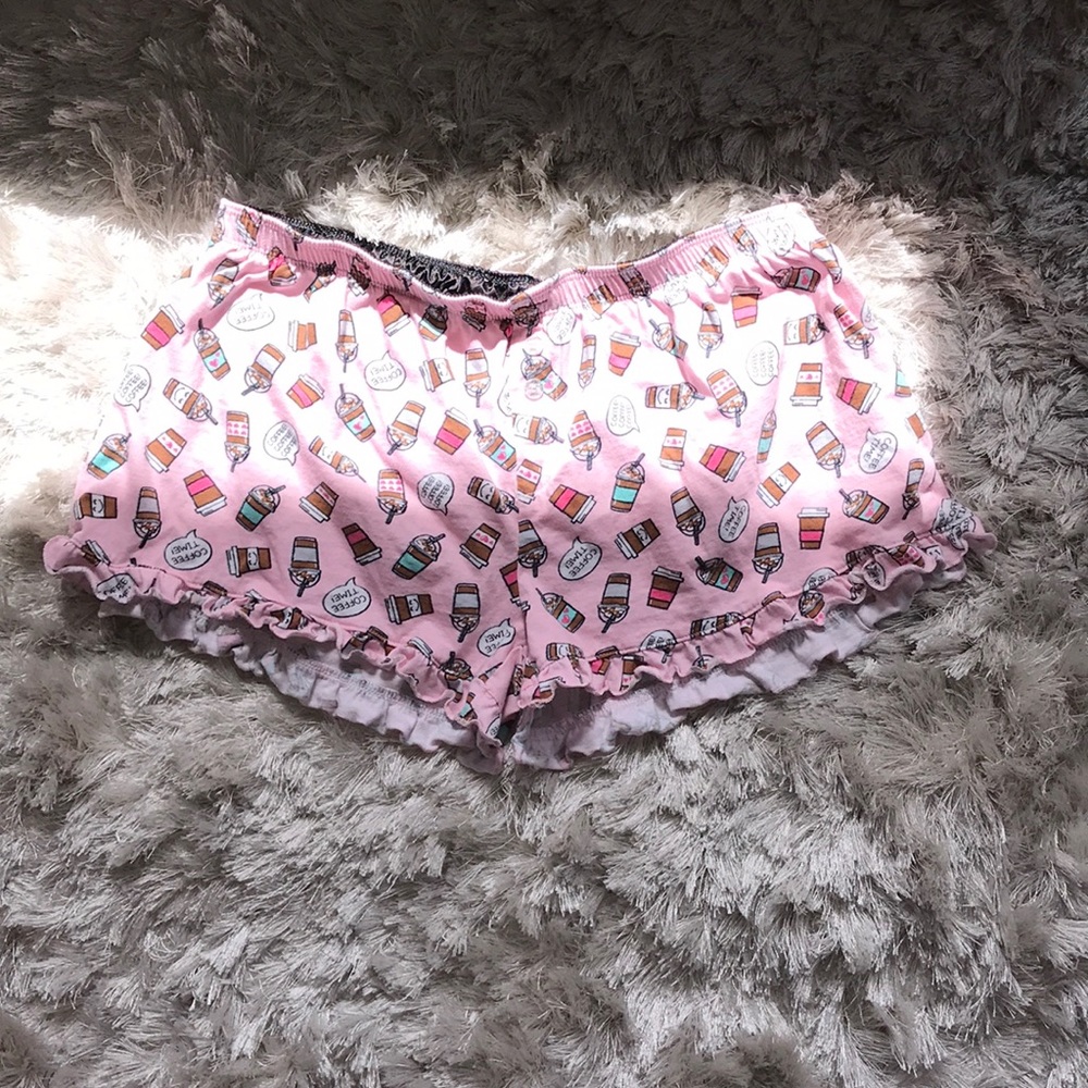 I 💕 Coffee Pajama Shorts